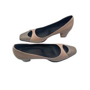 BUTITI Beige &‎ Taupe Cutout Color Block Pump - Women Size 42 EU